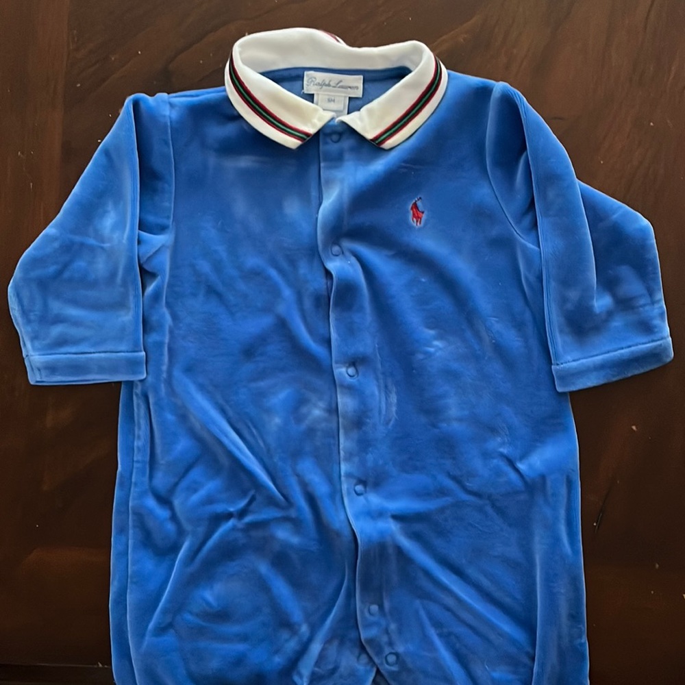 Ralph Lauren footed one piece baby outfit 9months